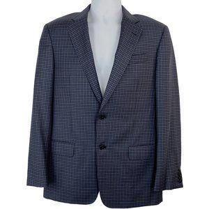 LIKE NEW $1495 Giorgio Armani Collezioni Blazer! 38 Reg Navy Blue Plaid  G Line